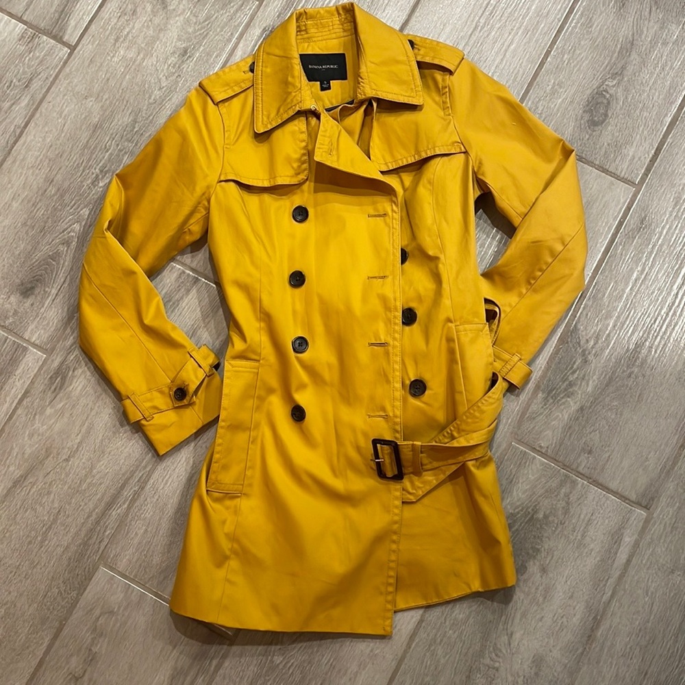 Banana Republic Mustard Trench Coat